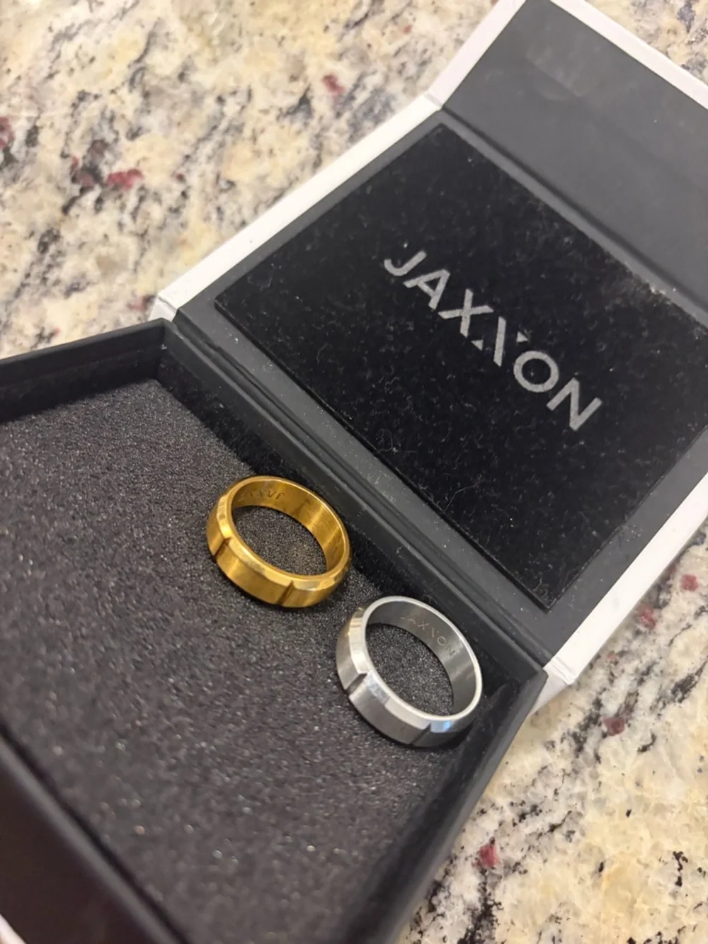 JAXXON Men’s Spinner — Gold 14K & Silver Stainless Steel Rings